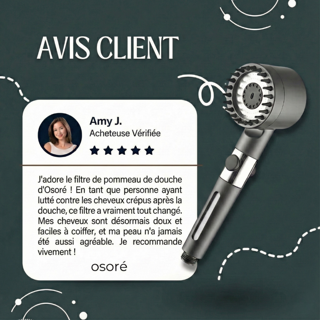 LA POMME DE DOUCHE FILTRÉE
